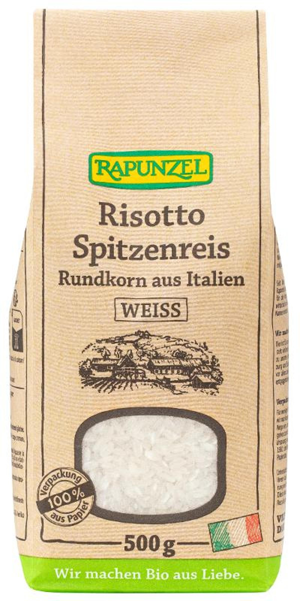 Produktfoto zu Risotto Spitzenreis Rundkorn, weiß von Rapunzel