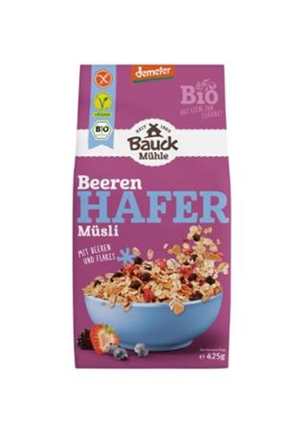 Produktfoto zu Hafer Müsli Beeren glutenfrei von Bauckhof