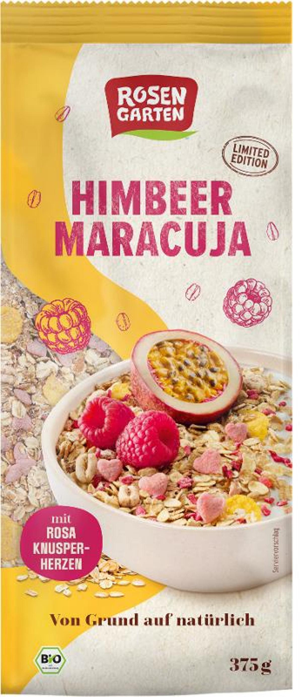 Produktfoto zu Himbeer Maracuja Müsli von Rosengarten