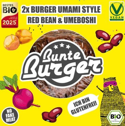 Produktfoto zu Red Bean Umami-Style Burger von Bunte Burger