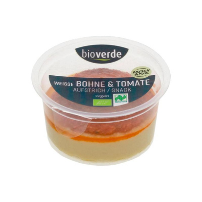 Produktfoto zu Weiße Bohne & Tomaten Aufstrich Snack von bio-verde