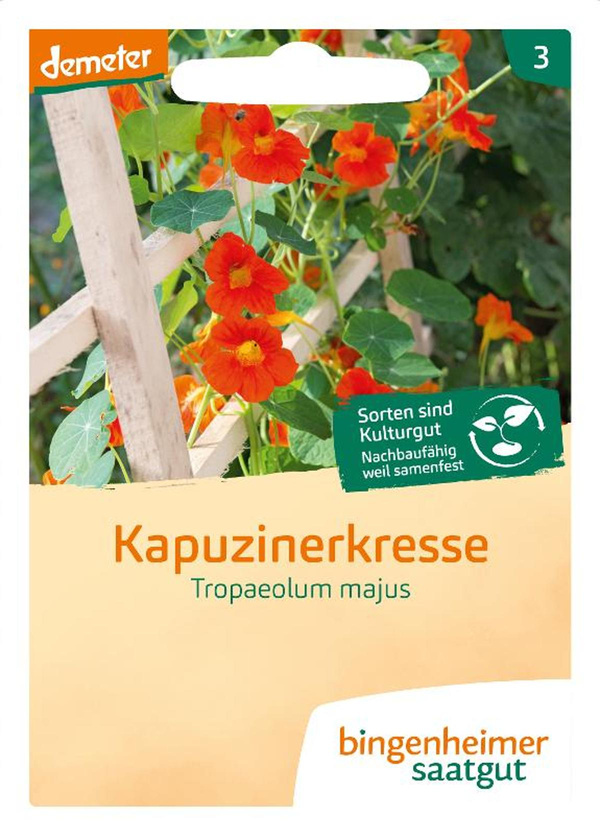 Produktfoto zu Saatgut Kapuzinerkresse von Bingenheimer Saatgut