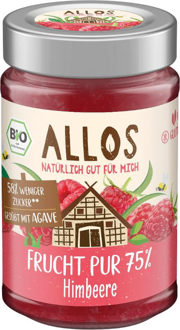 Produktfoto zu Frucht Pur Himbeere 75% von Allos