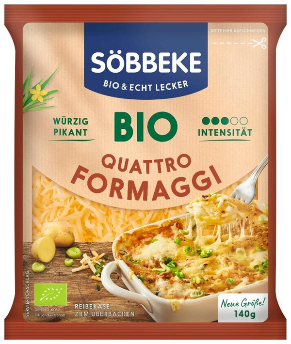Produktfoto zu Reibekäse Quattro Formaggi von Söbbeke