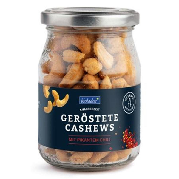 Produktfoto zu Geröstete Cashews Chili im Mehrwegglas von bioladen