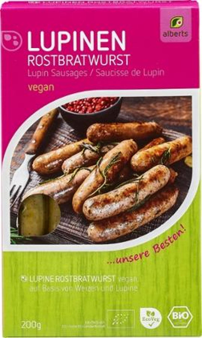 Produktfoto zu Lupinen Rostbratwürstchen von Alberts