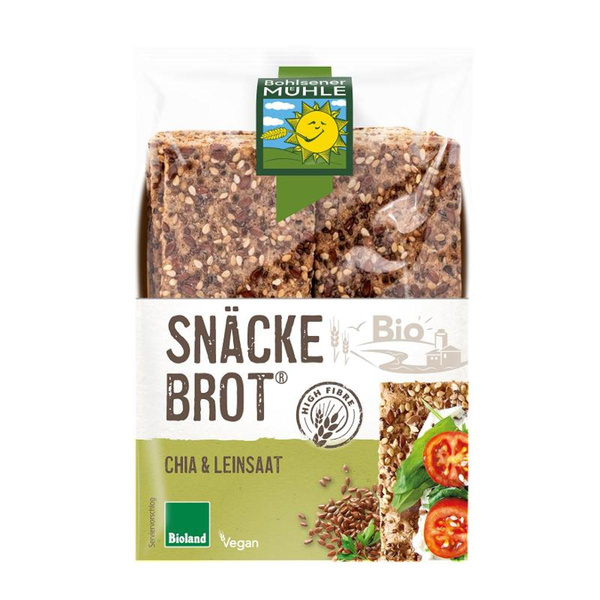 Produktfoto zu Snäckebrot Chia Leinsaat von Bohlsener Mühle
