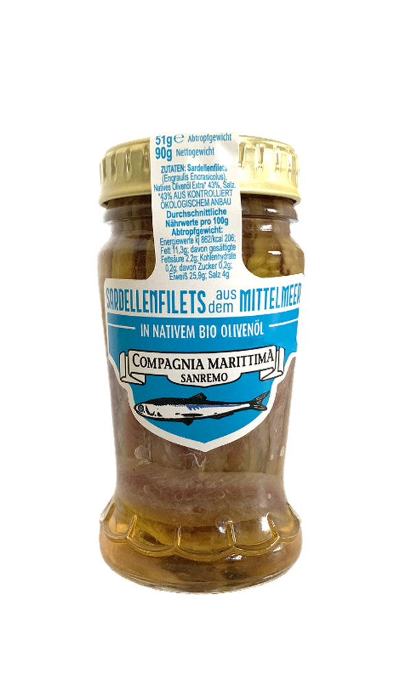 Produktfoto zu Sardellenfilets Natur von Compagnia Marittima Sanremo