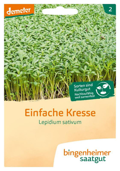 Produktfoto zu Saatgut Kresse von Bingenheimer Saatgut