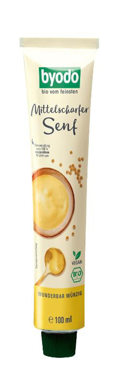 Produktfoto zu mittelscharfer Senf in der Tube von Byodo