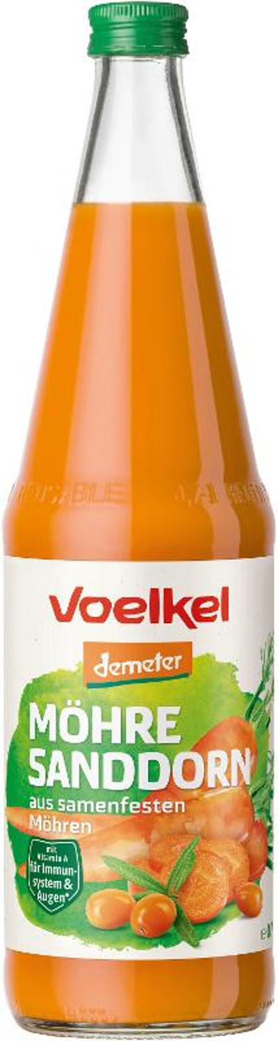 Produktfoto zu 6er Kasten Möhren-Sanddorn-Saft von Voelkel