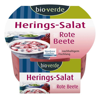 Produktfoto zu Herings Salat mit Rote Beete in Joghurt-Sauce von bio-verde