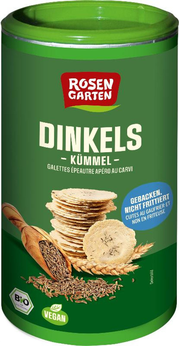 Produktfoto zu Dinkels Kümmel Cräcker von Rosengarten