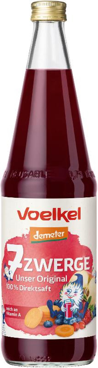 Produktfoto zu 6er Kasten 7-Zwerge Kindersaft von Voelkel