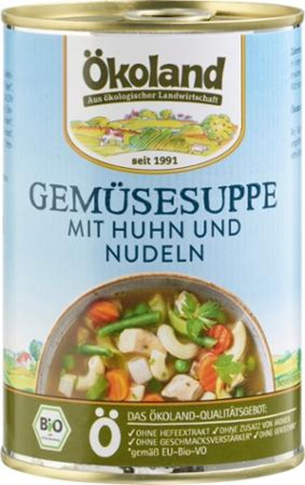 Produktfoto zu Gemüsesuppe mit Huhn von Ökoland