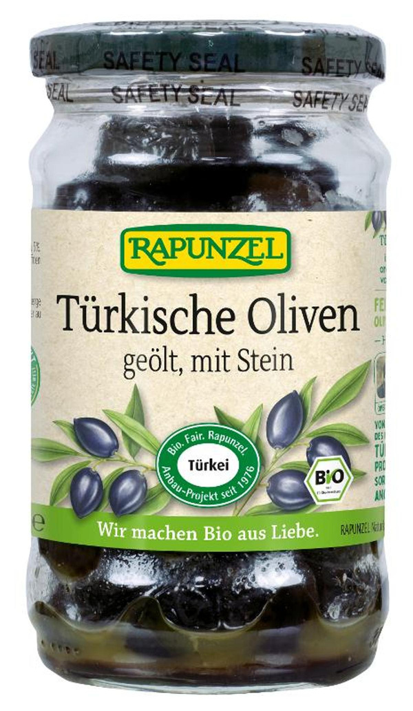 Produktfoto zu Oliven, schwarz mit Stein von Rapunzel