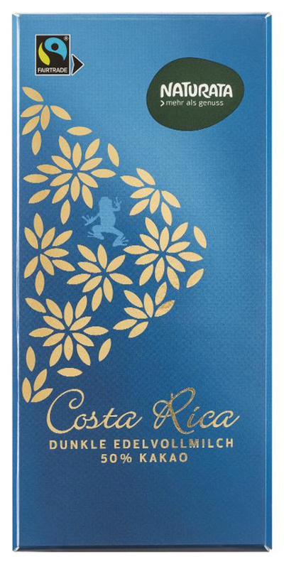 Produktfoto zu Schokolade Costa Rica Edelvollmilch 50% von Naturata