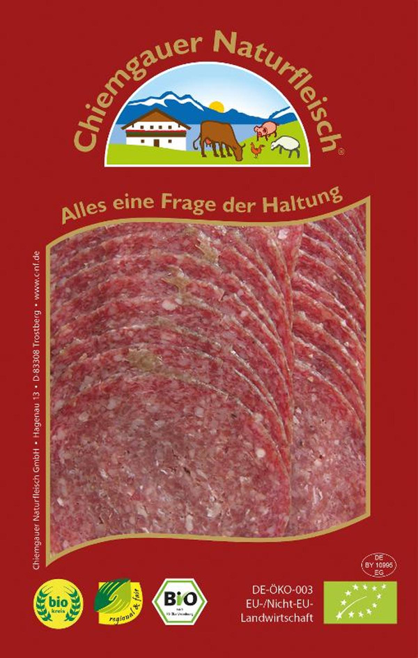 Produktfoto zu Edelsalami geschnitten von Chiemgauer