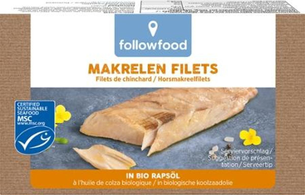 Produktfoto zu Makrelen Filets in eigenem Saft von followfood