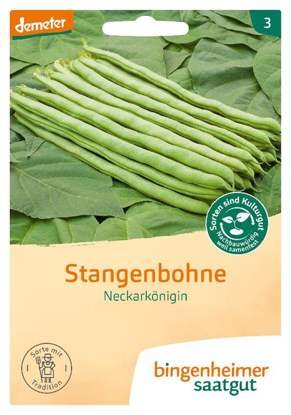 Produktfoto zu Saaatgut Stangenbohnen Neckarkönigin von Bingenheimer Saatgut