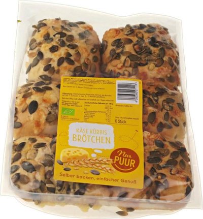 Produktfoto zu Käse Kürbis Brötchen von Nur Puur