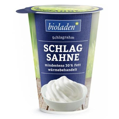 Produktfoto zu Schlagsahne 30% im Becher von bioladen