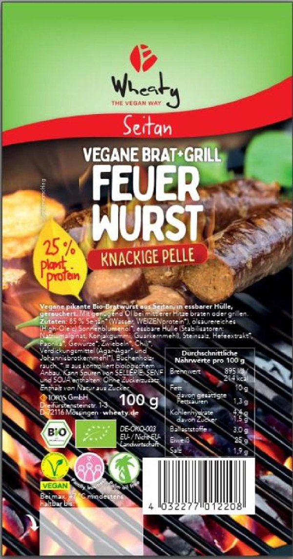 Produktfoto zu Brat+Grill Feuerwurst von Wheaty