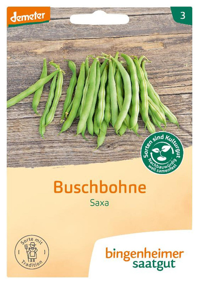 Produktfoto zu Saatgut Buschbohne Saxa von Bingenheimer