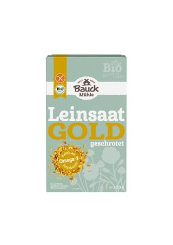 Produktfoto zu Gold Leinsaat geschrotet glutenfrei von Bauckhof