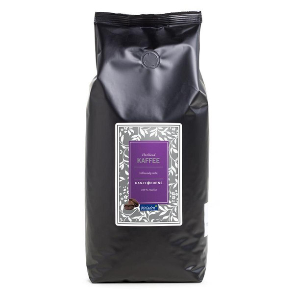 Produktfoto zu Hochlandkaffee, ganze Bohne von bioladen