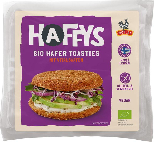 Produktfoto zu Haffys Haferbrötchen mit Vitalsaaten gf zum Toasten