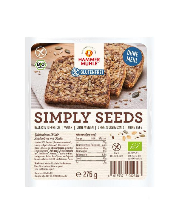 Produktfoto zu Simply Seeds Fünf-Saatenbrot von Hammermühle