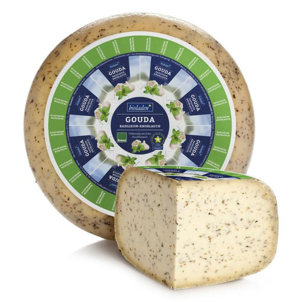 Produktfoto zu Gouda Knoblauch & Basilikum, 50% von bioladen