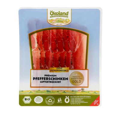 Produktfoto zu Pfefferschinken, luftgetrocknet von Ökoland