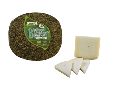 Produktfoto zu Pecorino mit Kräuterrinde, 32% von Caseificio Busti