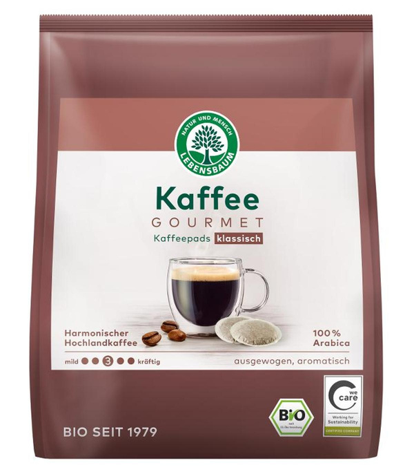 Produktfoto zu Gourmet Kaffeepads klassisch von Lebensbaum