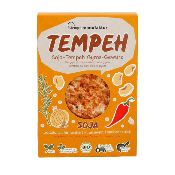 Produktfoto zu Tempeh Soja Gyros von Tempehmanufaktur
