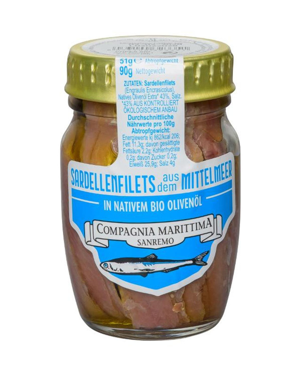 Produktfoto zu Sardellenfilets Natur von Compagnia Marittima Sanremo