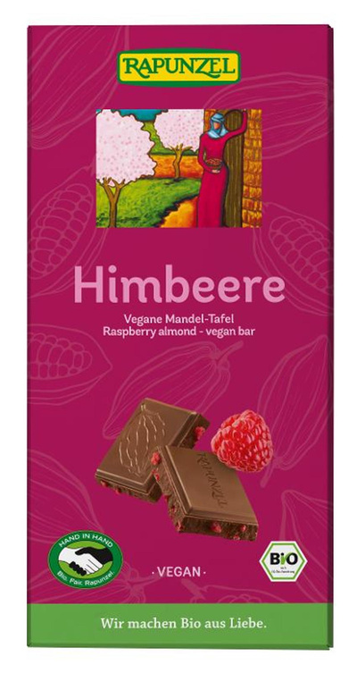 Produktfoto zu Vegane Mandel-Tafel Himbeer von Rapunzel