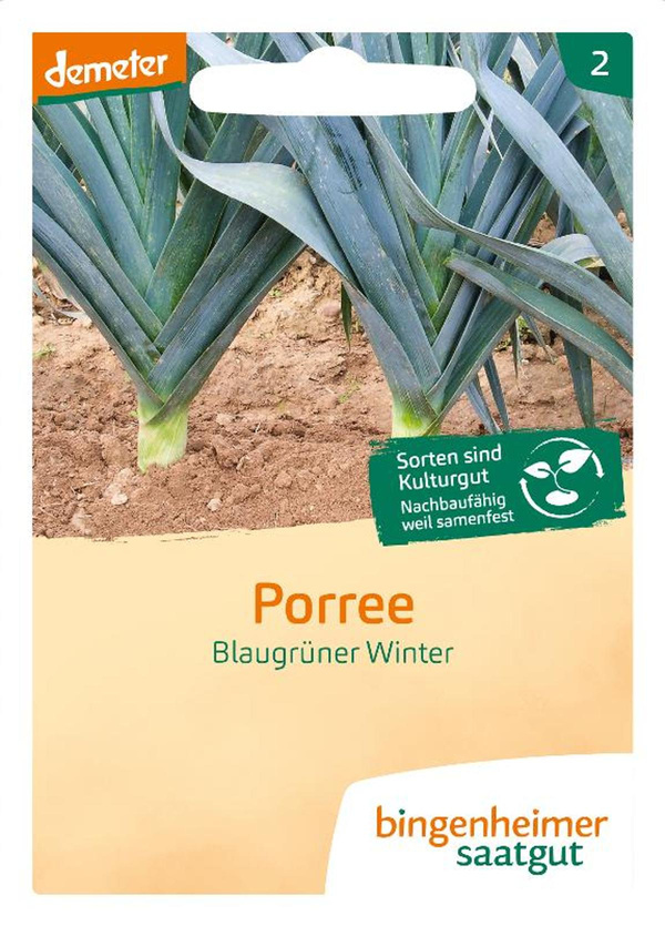 Produktfoto zu Saatgut Porree Blaugrüner Winter von Bingenheimer Saatgut