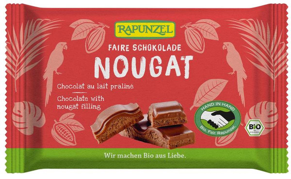 Produktfoto zu Nougat Schokolade von Rapunzel