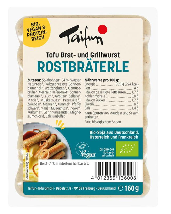 Produktfoto zu Tofu-Rostbräterle von Taifun
