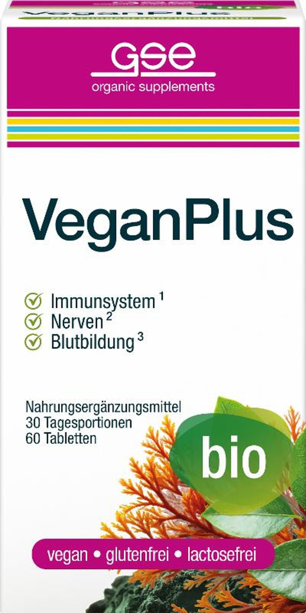 Produktfoto zu VeganPlus Nahrungsergänzung aus Pflanzenextrakten