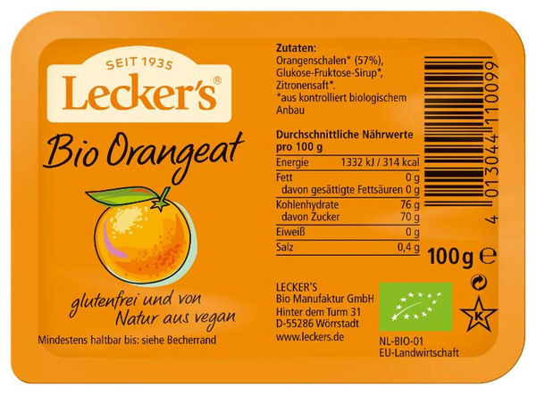 Produktfoto zu Orangeat von Lecker´s