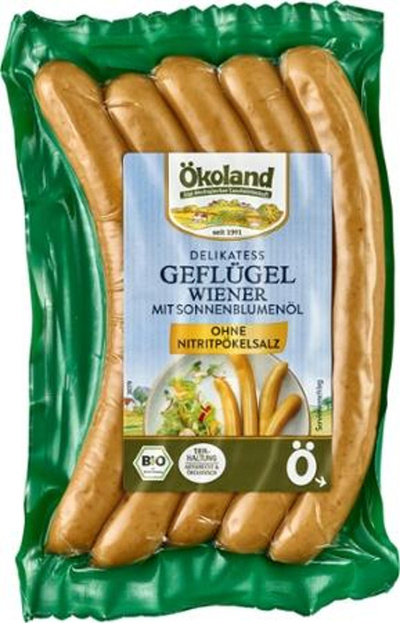 Produktfoto zu Delikatess Geflügel Wiener 5Stück von Ökoland