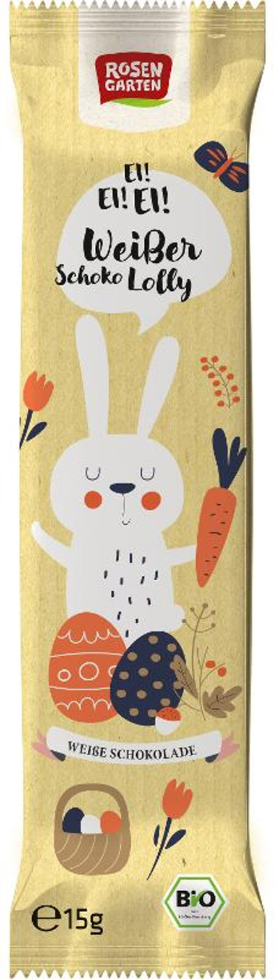Produktfoto zu Weißer Schoko Lolly Hase von Rosengarten