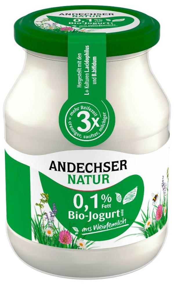 Produktfoto zu Joghurt natur, mild 0,1% von Andechser
