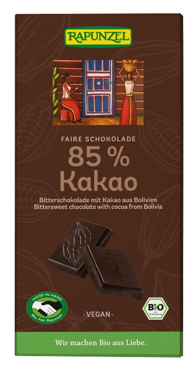 Produktfoto zu Bitterschokolade mit 85% Kakao von Rapunzel