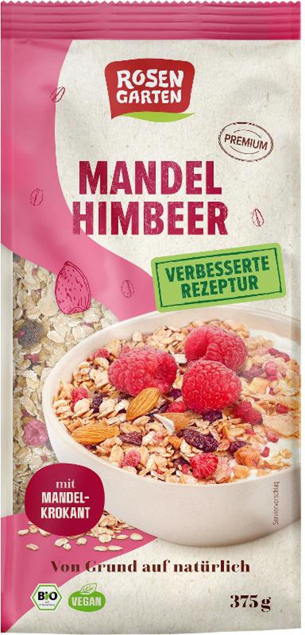 Produktfoto zu Mandel-Himbeer-Krokant-Müsli von Rosengarten
