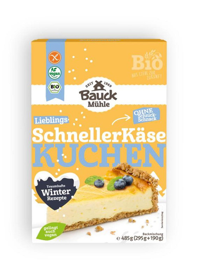 Produktfoto zu Schneller Käsekuchen Backmischung von Bauck
